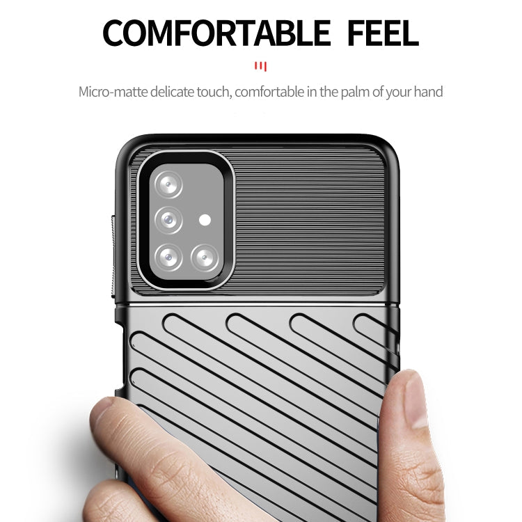 For Samsung Galaxy M31s Thunderbolt Shockproof TPU Protective Soft Case(Black)