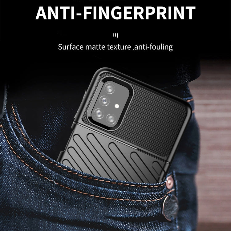 For Samsung Galaxy M31s Thunderbolt Shockproof TPU Protective Soft Case(Black)