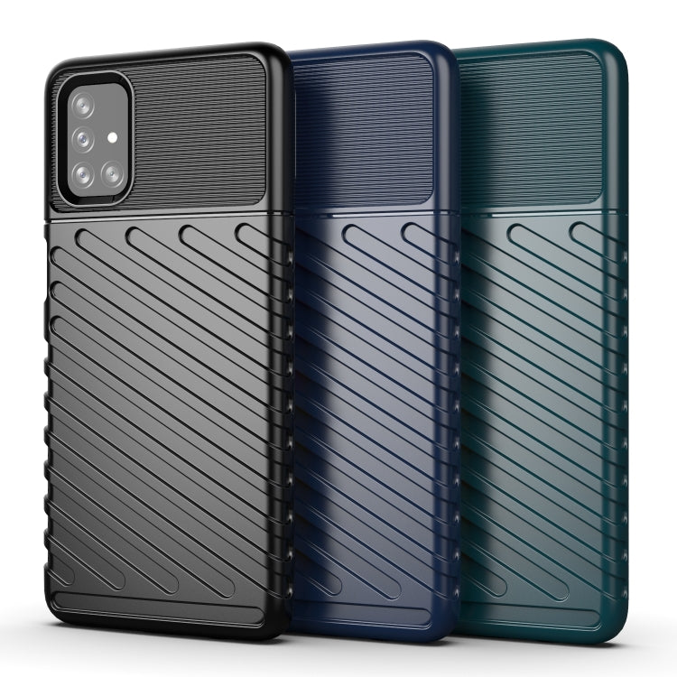 For Samsung Galaxy M31s Thunderbolt Shockproof TPU Protective Soft Case(Black)