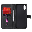 For Xiaomi Redmi 9A Fashion Calf Texture Zipper Horizontal Flip Leather Case with Stand & Card Slots & Wallet Function(Black)