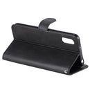 For Xiaomi Redmi 9A Fashion Calf Texture Zipper Horizontal Flip Leather Case with Stand & Card Slots & Wallet Function(Black)