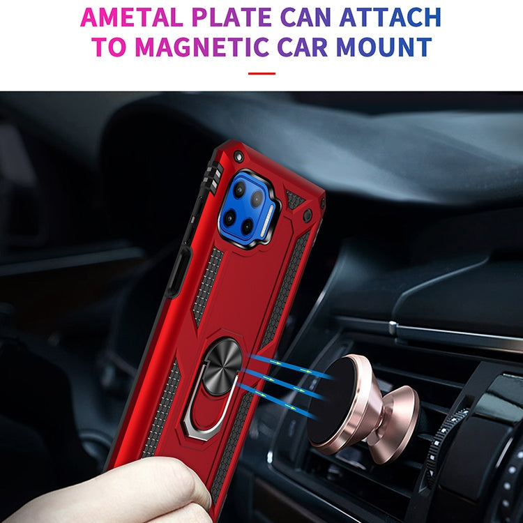 For Motorola Moto G 5G Plus Shockproof TPU + PC Protective Case with 360 Degree Rotating Holder(Silver)