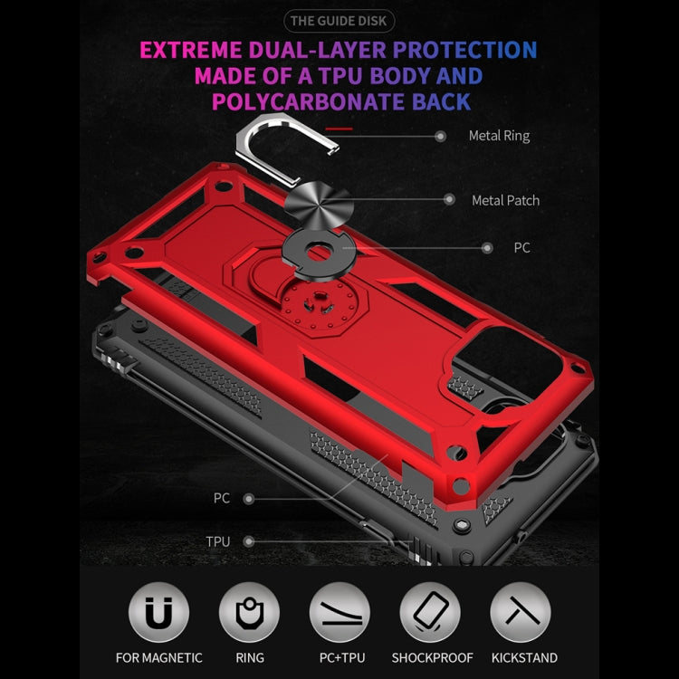 For Motorola Moto G 5G Plus Shockproof TPU + PC Protective Case with 360 Degree Rotating Holder(Gold)