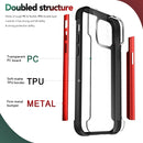 For iPhone 12 mini Iron Man Series Metal PC + TPU Protective Case(Black)