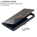 For OPPO Reno4 5G Rhombus Texture Horizontal Flip Magnetic Leather Case with Holder & Card Slots(Grey)