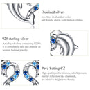 S925 Sterling Silver Dolphin Genie Zircon Women Earrings Jewelry