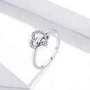 S925 Sterling Silver Dolphin Genie Women Open Ring Jewelry, Size:6