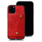 For iPhone 12 Pro Max Leather Protective Case with Holder & Card Slots(Red)