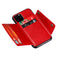 For iPhone 12 Pro Max Leather Protective Case with Holder & Card Slots(Red)