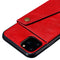 For iPhone 12 Pro Max Leather Protective Case with Holder & Card Slots(Red)