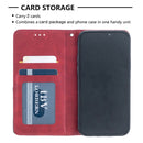 For iPhone 12 / 12 Pro Rhombus Texture Horizontal Flip Magnetic Leather Case with Holder & Card Slots(Red)