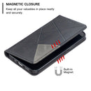 For iPhone 12 / 12 Pro Rhombus Texture Horizontal Flip Magnetic Leather Case with Holder & Card Slots(Black)