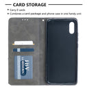 For Xiaomi Redmi 9A Rhombus Texture Horizontal Flip Magnetic Leather Case with Holder & Card Slots(Grey)
