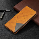 For Xiaomi Redmi 9A Rhombus Texture Horizontal Flip Magnetic Leather Case with Holder & Card Slots(Yellow)
