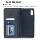For Xiaomi Redmi 9A Rhombus Texture Horizontal Flip Magnetic Leather Case with Holder & Card Slots(Black)