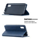 For Xiaomi Redmi 9C Rhombus Texture Horizontal Flip Magnetic Leather Case with Holder & Card Slots(Blue)