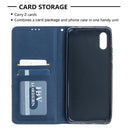 For Xiaomi Redmi 9C Rhombus Texture Horizontal Flip Magnetic Leather Case with Holder & Card Slots(Blue)
