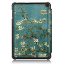 For Amazon Fire HD 8 (2020) Coloured Drawing Transformers Style Horizontal Flip Leather Case with Holder & Sleep / Wake-up Function(Apricot Flower)