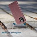 For iPhone 12 Pro Max CaseMe-013 Multifunctional Retro Frosted Horizontal Flip Leather Case with Card Slot & Holder & Wallet(Wine Red)