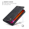 For iPhone 12 / 12 Pro CaseMe-013 Multifunctional Retro Frosted Horizontal Flip Leather Case with Card Slot & Holder & Wallet(Black)