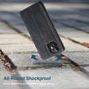 For iPhone 12 mini CaseMe-013 Multifunctional Retro Frosted Horizontal Flip Leather Case with Card Slot & Holder & Wallet(Black)