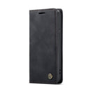 For iPhone 12 mini CaseMe-013 Multifunctional Retro Frosted Horizontal Flip Leather Case with Card Slot & Holder & Wallet(Black)