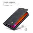 For iPhone 12 mini CaseMe-013 Multifunctional Retro Frosted Horizontal Flip Leather Case with Card Slot & Holder & Wallet(Black)