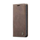 For iPhone 12 mini CaseMe-013 Multifunctional Retro Frosted Horizontal Flip Leather Case with Card Slot & Holder & Wallet(Coffee)