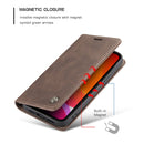 For iPhone 12 mini CaseMe-013 Multifunctional Retro Frosted Horizontal Flip Leather Case with Card Slot & Holder & Wallet(Coffee)