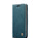 For iPhone 12 mini CaseMe-013 Multifunctional Retro Frosted Horizontal Flip Leather Case with Card Slot & Holder & Wallet(Blue)