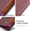 For iPhone 12 mini CaseMe-013 Multifunctional Retro Frosted Horizontal Flip Leather Case with Card Slot & Holder & Wallet(Wine Red)