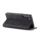 For OnePlus Nord CaseMe-013 Multifunctional Retro Frosted Horizontal Flip Leather Case with Card Slot & Holder & Wallet(Black)