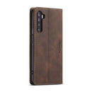For OnePlus Nord CaseMe-013 Multifunctional Retro Frosted Horizontal Flip Leather Case with Card Slot & Holder & Wallet(Coffee)