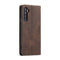 For OnePlus Nord CaseMe-013 Multifunctional Retro Frosted Horizontal Flip Leather Case with Card Slot & Holder & Wallet(Coffee)