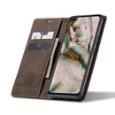 For OnePlus Nord CaseMe-013 Multifunctional Retro Frosted Horizontal Flip Leather Case with Card Slot & Holder & Wallet(Coffee)