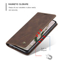 For OnePlus Nord CaseMe-013 Multifunctional Retro Frosted Horizontal Flip Leather Case with Card Slot & Holder & Wallet(Coffee)