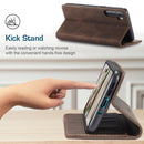 For OnePlus Nord CaseMe-013 Multifunctional Retro Frosted Horizontal Flip Leather Case with Card Slot & Holder & Wallet(Coffee)