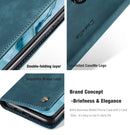 For OnePlus Nord CaseMe-013 Multifunctional Retro Frosted Horizontal Flip Leather Case with Card Slot & Holder & Wallet(Blue)