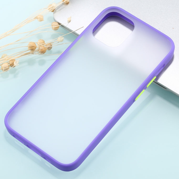 For iPhone 12 Pro Max Skin Feel Series Shockproof Frosted TPU + PC Protective Case(Purple)