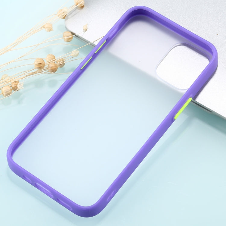 For iPhone 12 Pro Max Skin Feel Series Shockproof Frosted TPU + PC Protective Case(Purple)