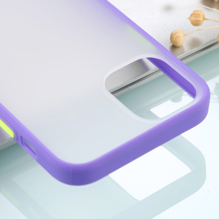 For iPhone 12 Pro Max Skin Feel Series Shockproof Frosted TPU + PC Protective Case(Purple)
