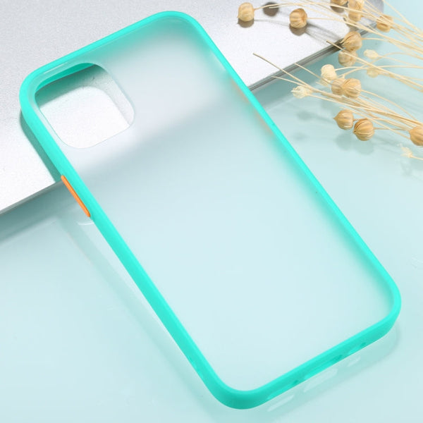 For iPhone 12 Pro Max Skin Feel Series Shockproof Frosted TPU + PC Protective Case(Mint Green)