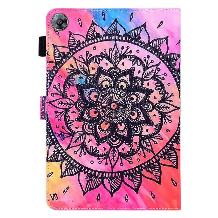 Huawei MatePad T 8 Coloured Drawing Horizontal Flip Leather Case with Holder & Card Slot & Photo Frame(Mandala)