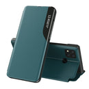 For Xiaomi Redmi 9C Side Display Shockproof Horizontal Flip Leather Case with Holder(Geen)