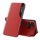 For Xiaomi Redmi 9C Side Display Shockproof Horizontal Flip Leather Case with Holder(Red)