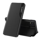 For Xiaomi Redmi 9C Side Display Shockproof Horizontal Flip Leather Case with Holder(Black)