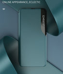 For Xiaomi Redmi 9C Side Display Shockproof Horizontal Flip Leather Case with Holder(Black)