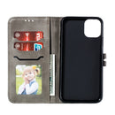 For iPhone 12 Pro Max Embossed Happy Cat Pattern Horizontal Flip Leather Case with Holder & Card Slots & Wallet & Photo Frame(Grey)