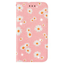 For iPhone 12 Pro Max Glittering Daisy Magnetic Horizontal Flip Leather Case with Holder & Card Slots & Photo Frame(Pink)