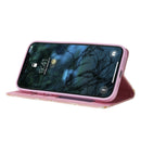 For iPhone 12 Pro Max Glittering Daisy Magnetic Horizontal Flip Leather Case with Holder & Card Slots & Photo Frame(Pink)